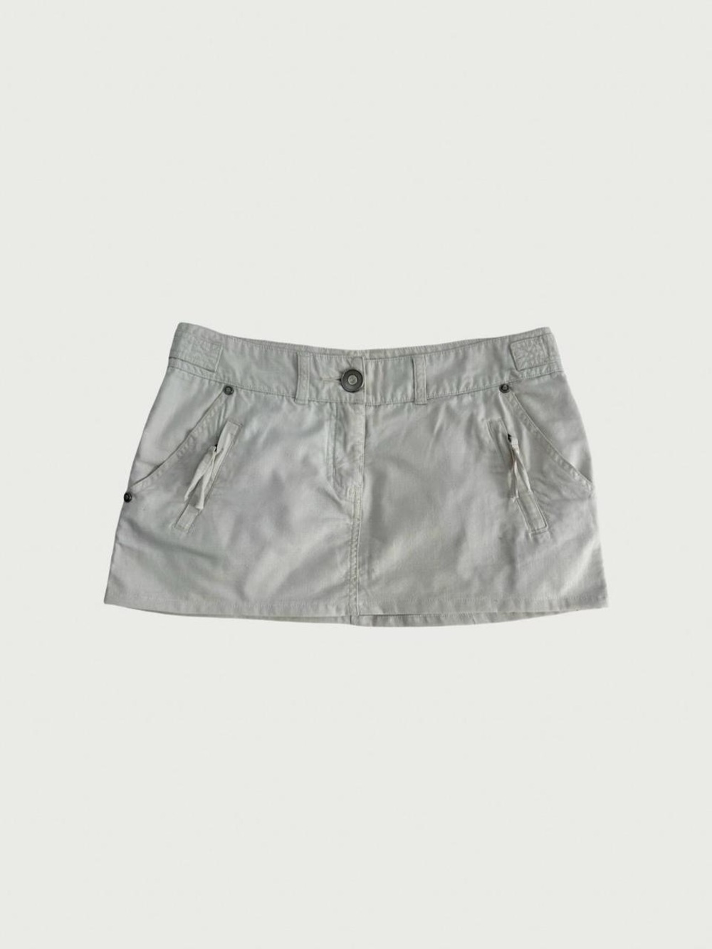 Khaki Low Rise Mini Skirt